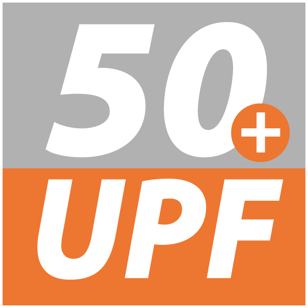 50 UPF: Az anyag 50 UPF értékkel rendelkezik, így az UV sugárzás 98%-át blokkolja