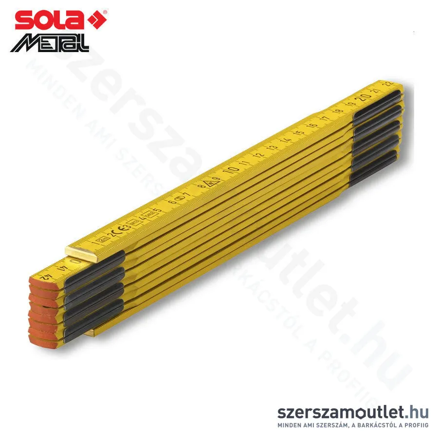 SOLA PS 2/10G Fa mérőléc 2m | lakkozott [Sárga] (ZOLL2MS) (53310201)