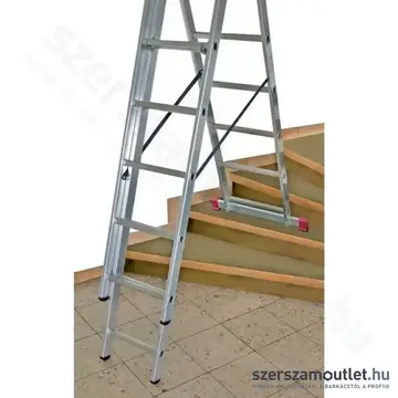 KRAUSE CORDA Sokcélú létra lépcsőfunkcióval 3x9 fokos (013392)