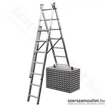 KRAUSE CORDA Sokcélú létra lépcsőfunkcióval 3x9 fokos (013392)