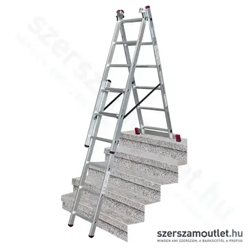 KRAUSE CORDA Sokcélú létra lépcsőfunkcióval 3x9 fokos (013392)