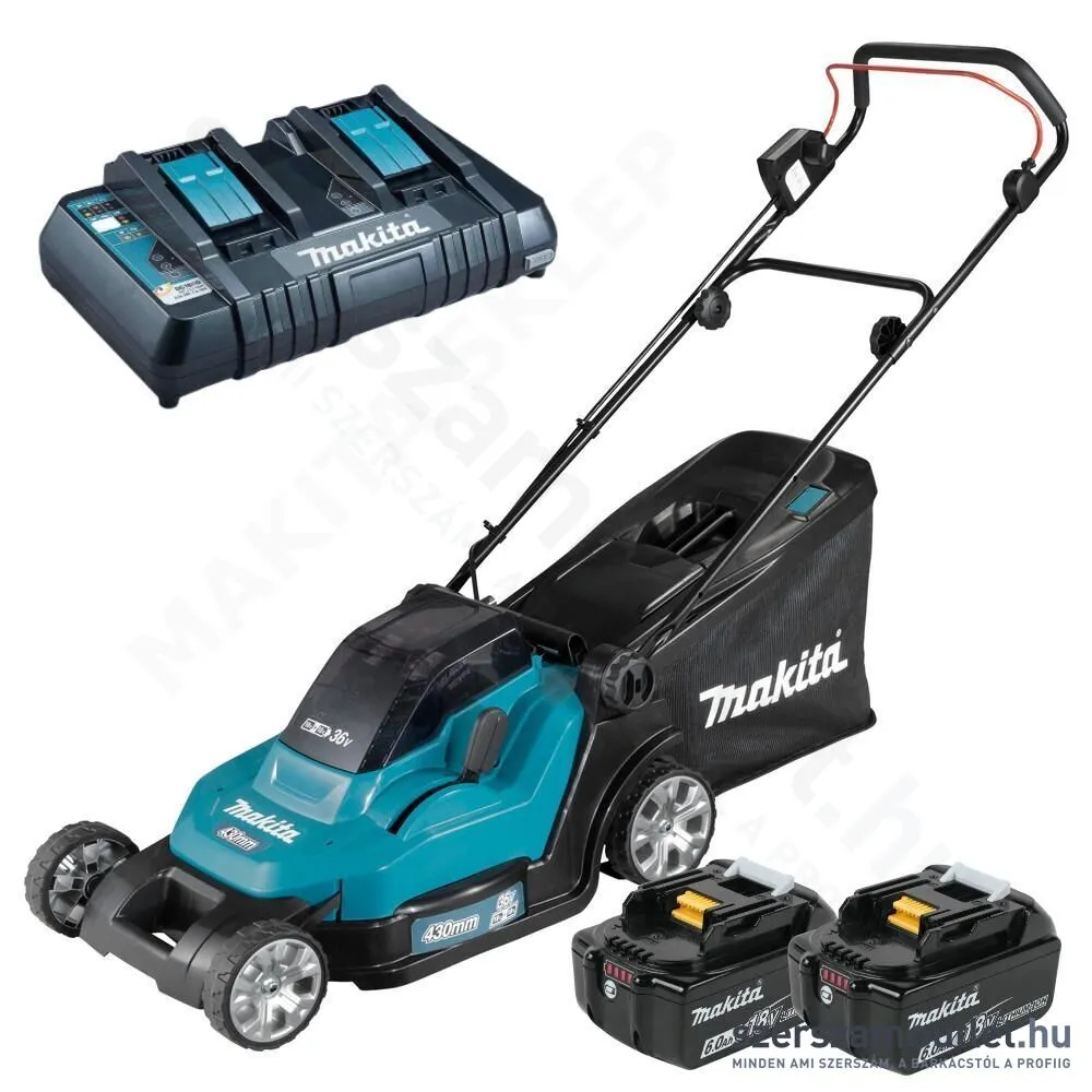 MAKITA DLM432PG2 Akkus fűnyíró (2x18V/2x6,0Ah/43cm)