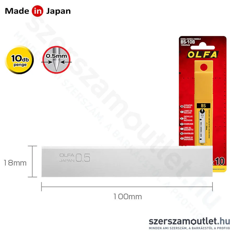 OLFA BS Kaparó penge [10db] (BS-10B)