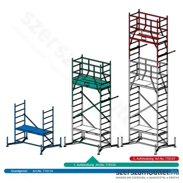 KRAUSE CLIMTEC Alumínium munkaállvány, 1. magasítás 5,0m (710123)