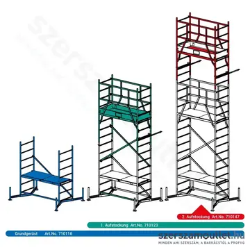 KRAUSE CLIMTEC Alumínium munkaállvány, 2. magasítás 7,0m (710147)