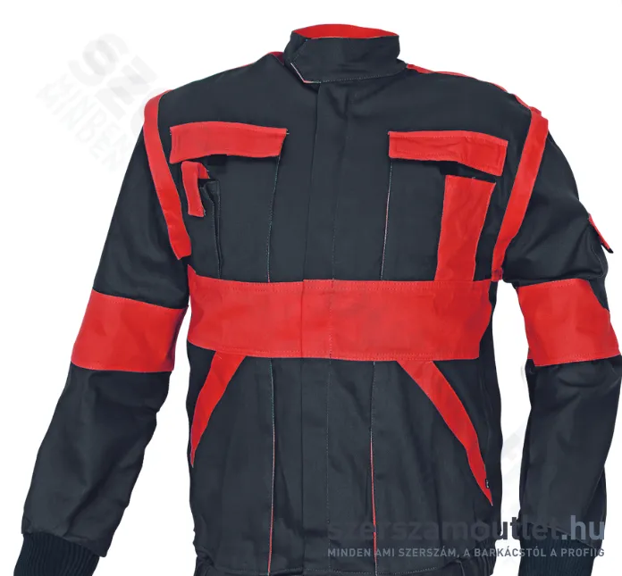CERVA MAX REFLEX Kabát fekete/piros 62-es
