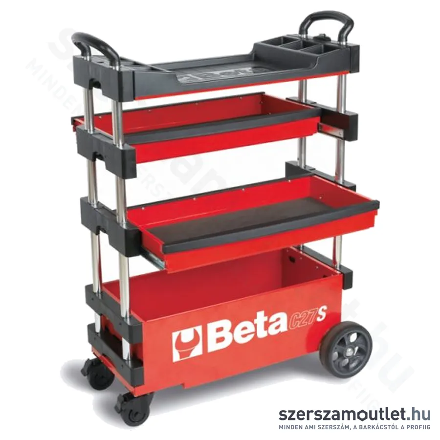 BETA C27S Összecsukható szerszámkocsi külső munkákhoz 990x390x700mm (Piros) (027000203)