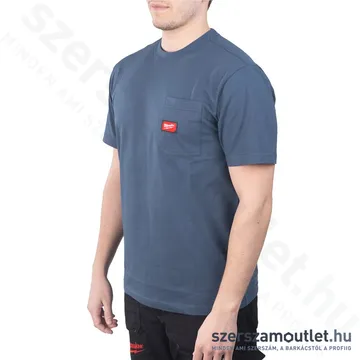 MILWAUKEE WT SS BLU XXL Rövid ujjú zsebes póló KÉK (XXL) (4932493017)