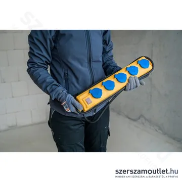 BRENNENSTUHL SL544D 5-ös elosztó kapcsolóval 2m IP54 (H07RN-F 3G1,5) (Narancs) (1159900205)