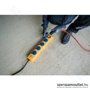 BRENNENSTUHL SL544D 5-ös elosztó kapcsolóval 2m IP54 (H07RN-F 3G1,5) (Narancs) (1159900205)