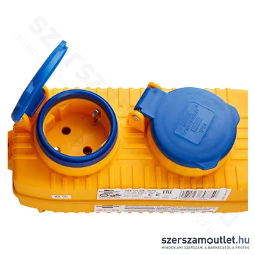 BRENNENSTUHL Powerblock 4-es lengőhosszabbító 5m IP54 (H07RN-F 3G1,5) (Sárga) (1169200010)