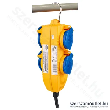 BRENNENSTUHL Powerblock 4-es lengőhosszabbító 5m IP54 (H07RN-F 3G1,5) (Sárga) (1169200010)