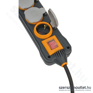 BRENNENSTUHL professionalLINE 4-es elosztó kapcsolóval 5m IP54 (H07RN-F 3G2,5) (Fekete) (9152450100)