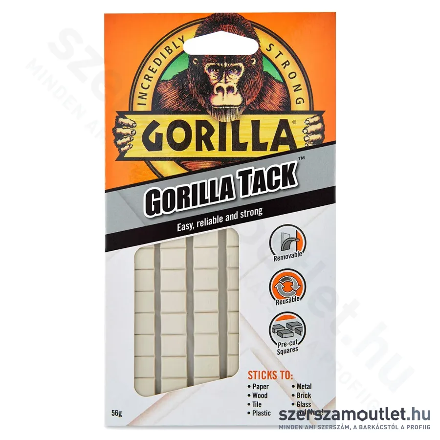 GORILLA TACK Gyurmaragasztó kockák, újrahasználható (84db/csomag) (3144001)