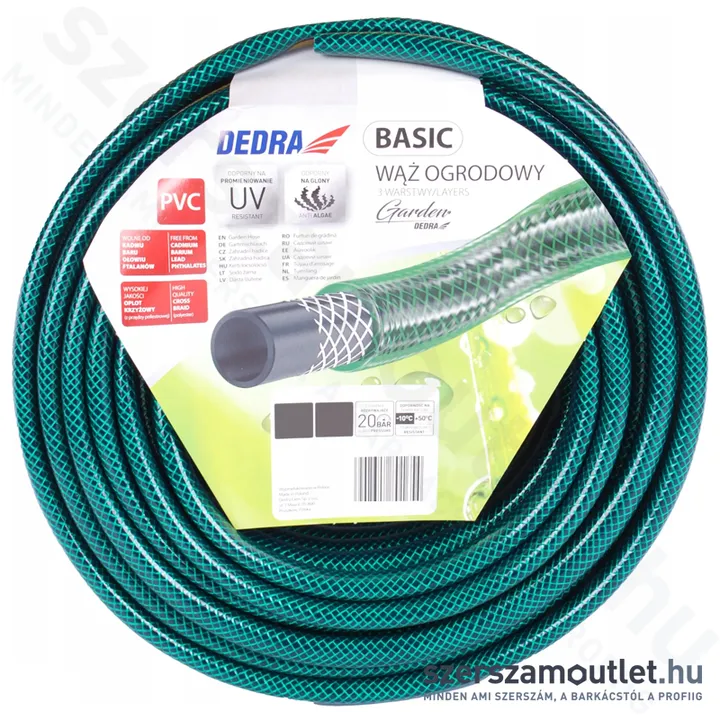 DEDRA Locsolótömlő 20m (1/2") (80N701)