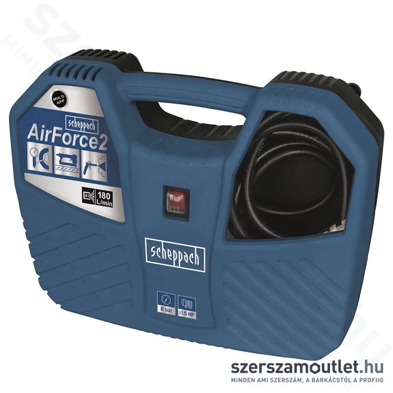 SCHEPPACH AIR FORCE 2 Olajmentes táskakompresszor (1100W/8bar) (5906126901)