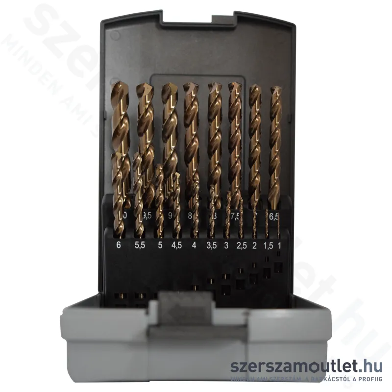 ABRABORO HSS-Co Fémfúró készlet 19 részes (1-10mm) (020300141919)