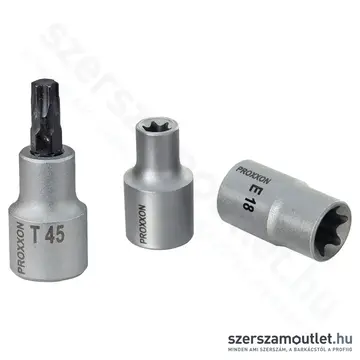 PROXXON Torx dugókulcs készlet 1/4", 1/2" 29db-os