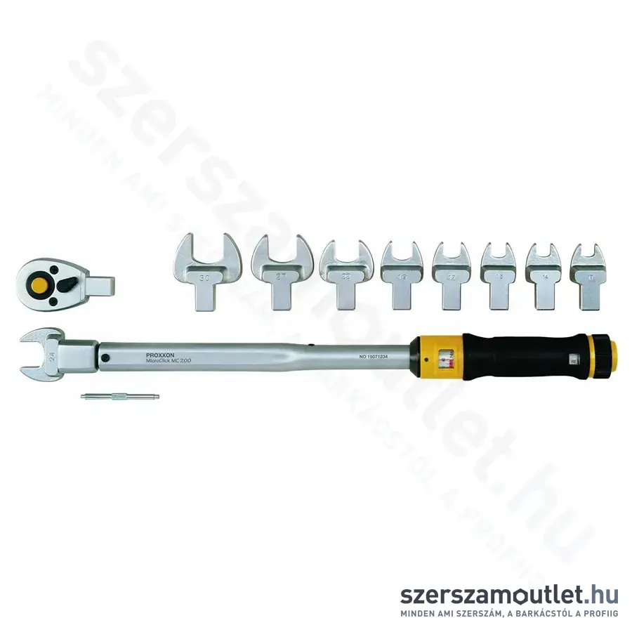 PROXXON MicroClick Irányváltós, racsnis nyomatékkulcs készlet MC 200-Multi, 40-200Nm, 1/2"
