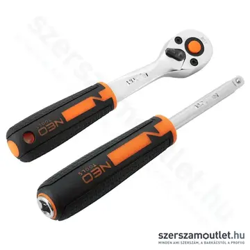 NEO TOOLS Dugókulcs -és szerszámkészlet 1/4"-1/2", 82db-os