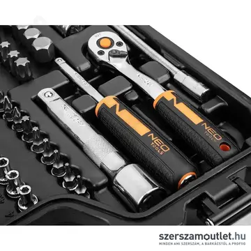 NEO TOOLS Dugókulcs -és szerszámkészlet 1/4"-1/2", 82db-os