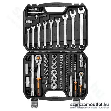NEO TOOLS Dugókulcs -és szerszámkészlet 1/4"-1/2", 82db-os