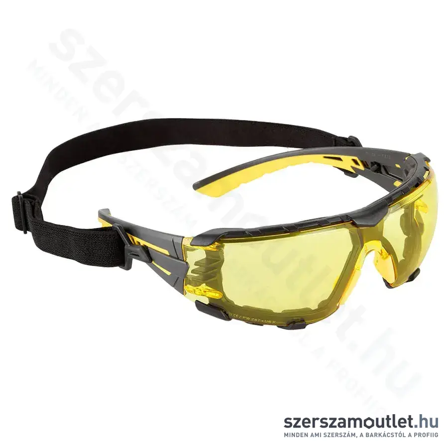 PORTWEST PS28 Tech Look Lite KN Védőszemüveg (Borostyán)