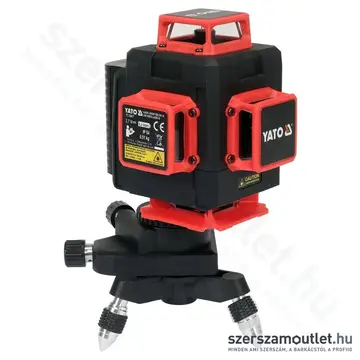 YATO 4D A+ Vonallézer 1/4", zöld, IP54, 520-530nm, 30m (2x4,0Ah/3,7V) + mini állvány