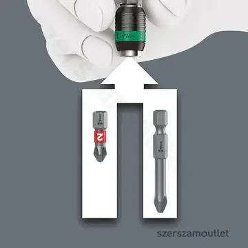 WERA Kraftform Kompakt 60 RA-R 1 Hosszított, racsnis bitkészlet markolattal, PH/PZ/TX/HX/SL, 17db-os