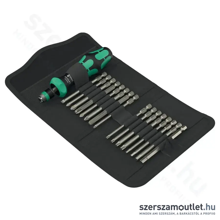 WERA Kraftform Kompakt 60 RA-R 1 Hosszított, racsnis bitkészlet markolattal, PH/PZ/TX/HX/SL, 17db-os