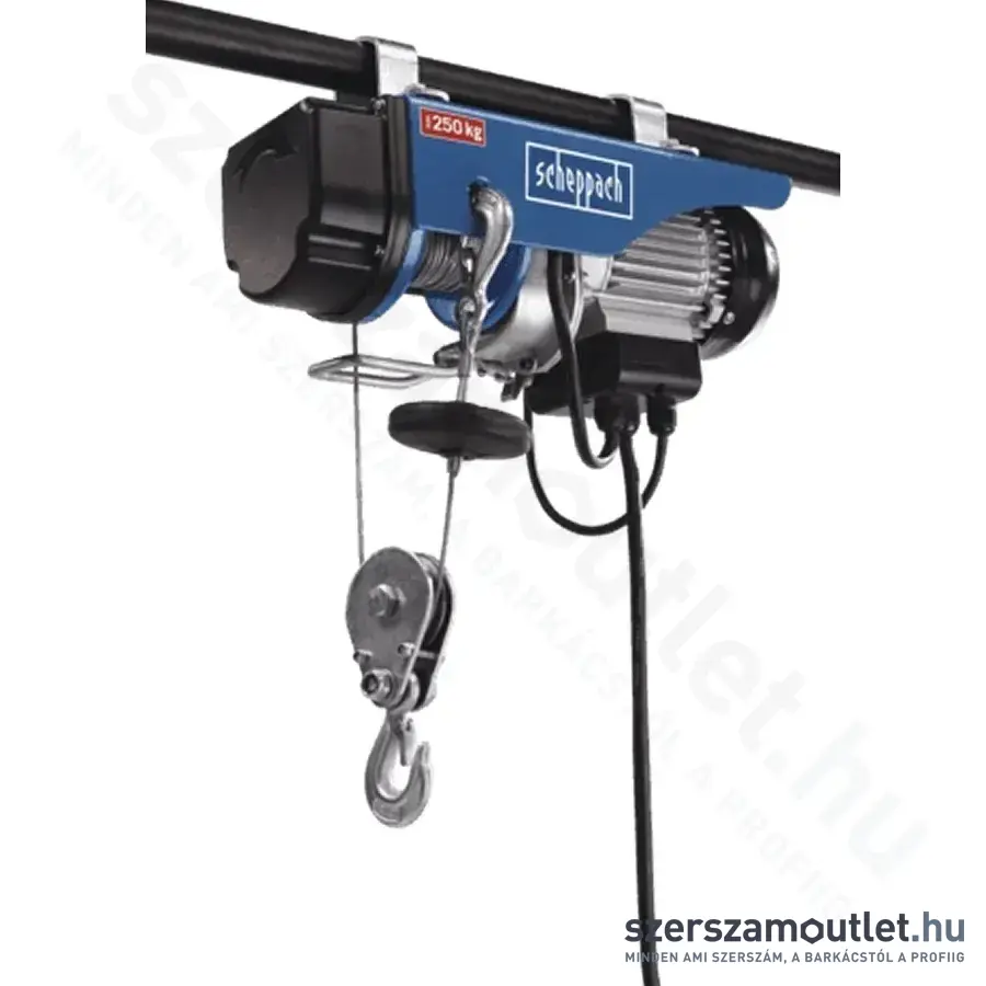 SCHEPPACH HRS 250 Elektromos drótköteles csörlő-emelő (125/250kg)
