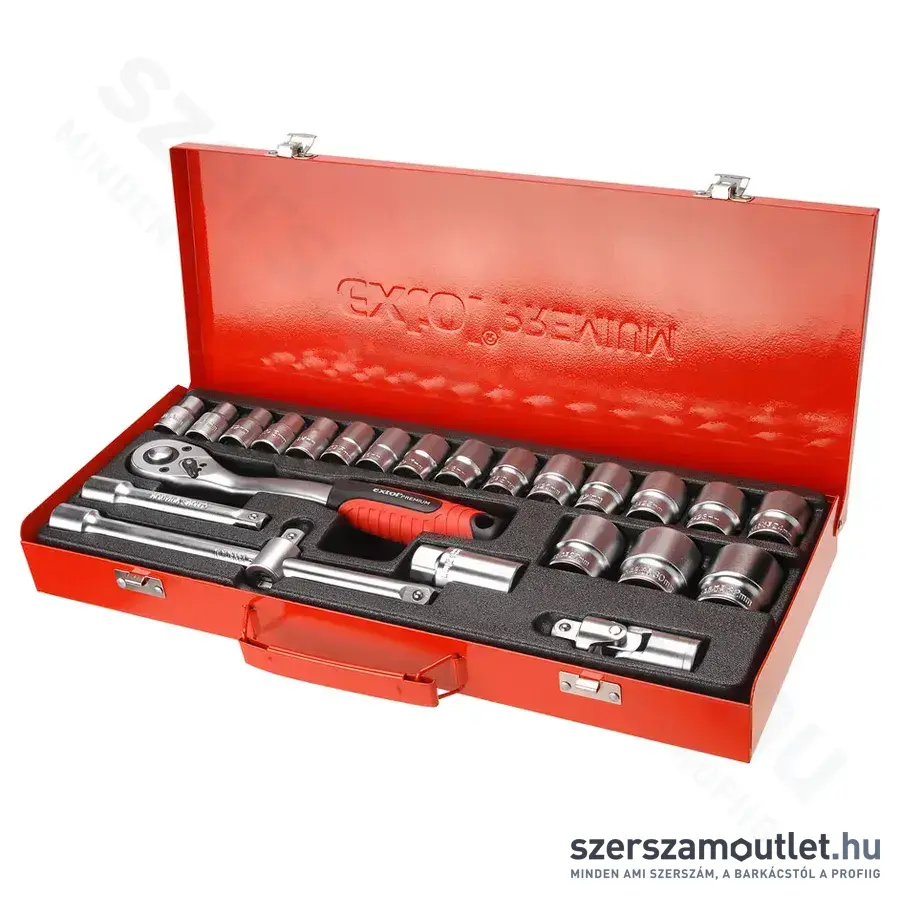 EXTOL Dugókulcs készlet 24 részes 1/2" (10-32mm)