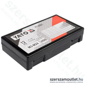 YATO Törtcsavar kihajtó és fúrószár fémhez 1,4-15mm/M3-M24 12db-os (YT-0591)