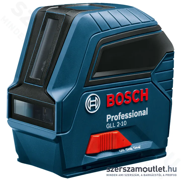 BOSCH GLL 2-10 Kereszvonalas lézer PIROS (2vonal/10m)