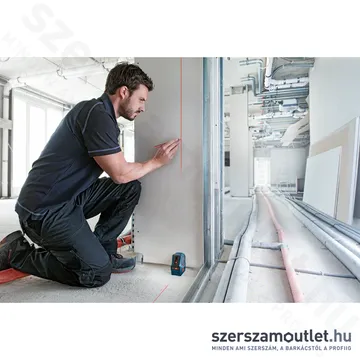 BOSCH GLL 2-10 Kereszvonalas lézer PIROS (2vonal/10m)