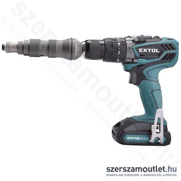 FORTUM Adapter készlet popszegecsekhez, fúrógépbe fogható 1/4" (2,4-4,8mm)