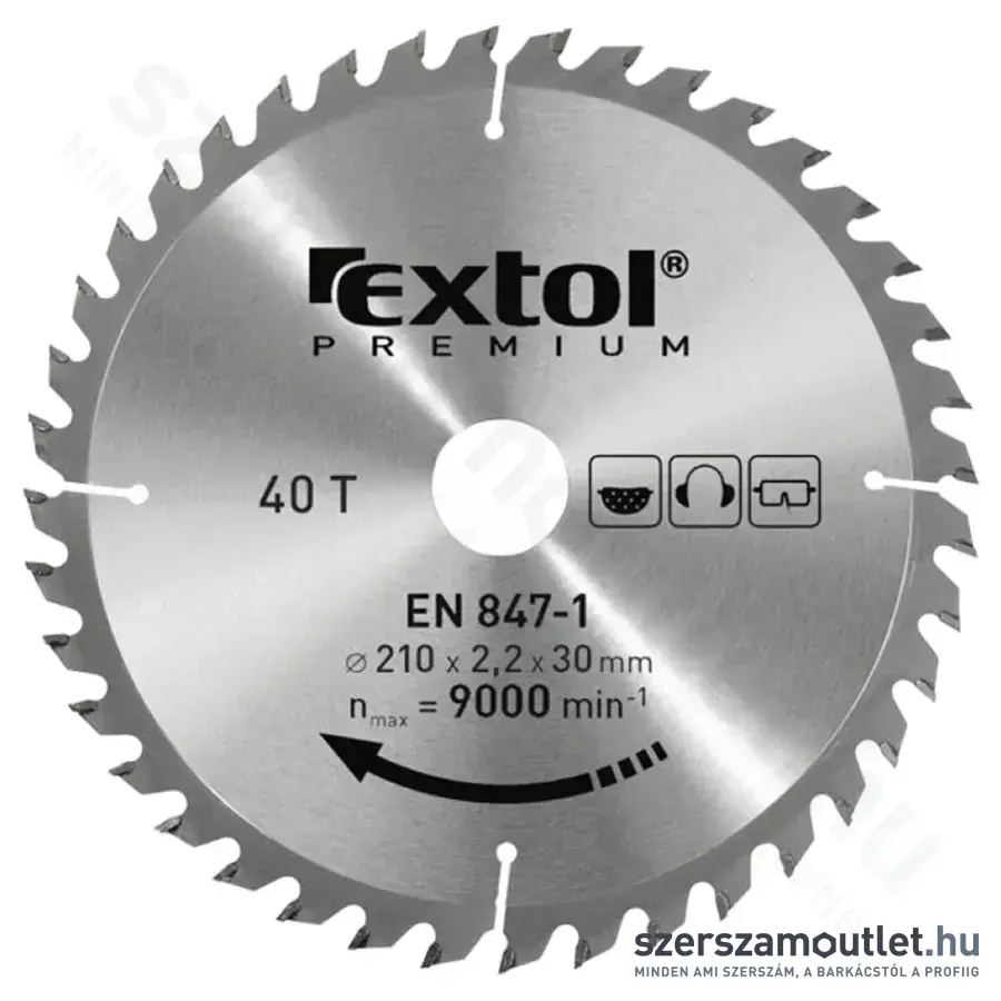 EXTOL Körfűrészlap, keményfémlapkás 125x22,2mm T24
