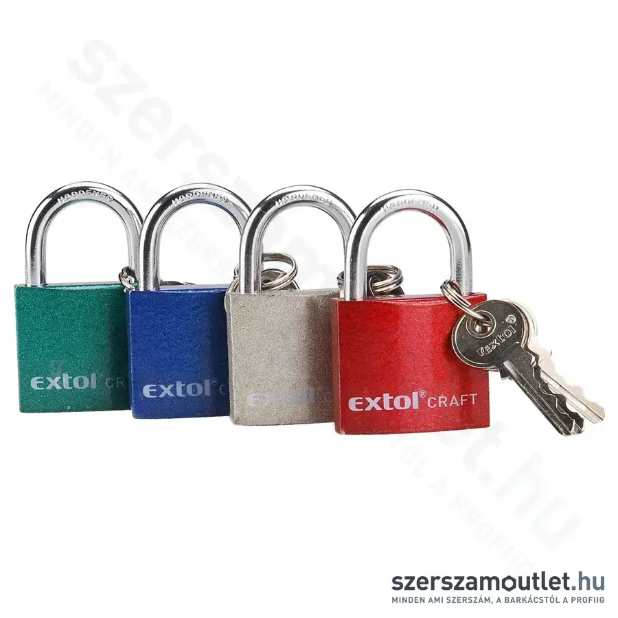 EXTOL Lakat, vas, 3 kulccsal 50mm