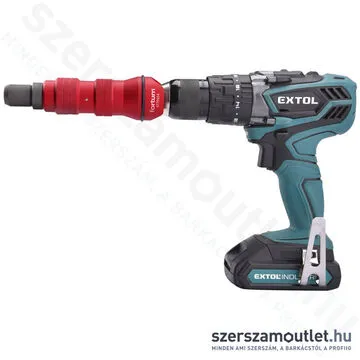 FORTUM Adapter készlet szegecsanyahúzó, fúrógépbe fogható 1/4" (M3-M8)