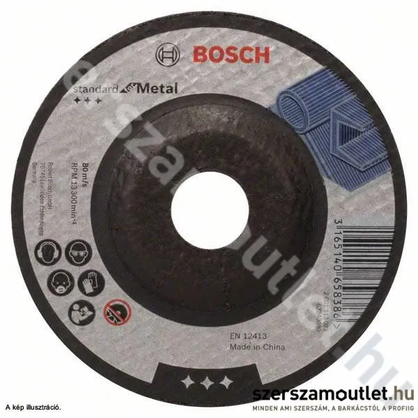 BOSCH Standard for Metal A 24 P BF hajlított csiszolótárcsa 125x6x22,23mm