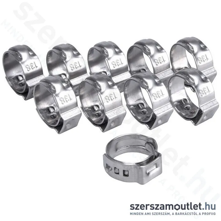 EXTOL Csőbilincs készlet, roppantós 14,6-17,8mm, 3/8"-os légtömlőhöz (10db)