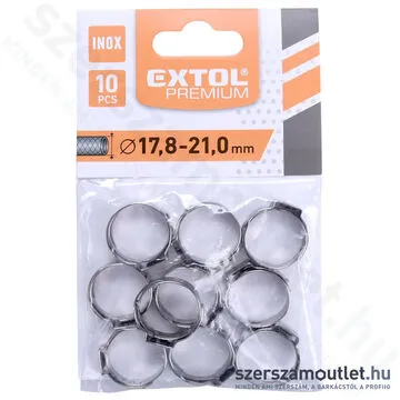 EXTOL Csőbilincs készlet, roppantós 17,8-21mm, 1/2"-os légtömlőhöz