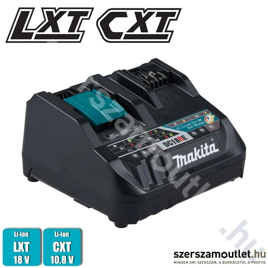 MAKITA DC18RE Dupla akkutöltő CXT és LXT akkukhoz 10,8-18V (Li-ion) (198720-9)