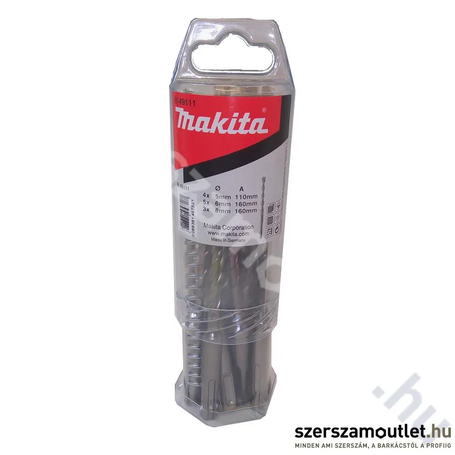 MAKITA SDS-Plus 4 PLUS 5x110 (4db) 6x160 (5db) 8x160 (3db) (B-49111)