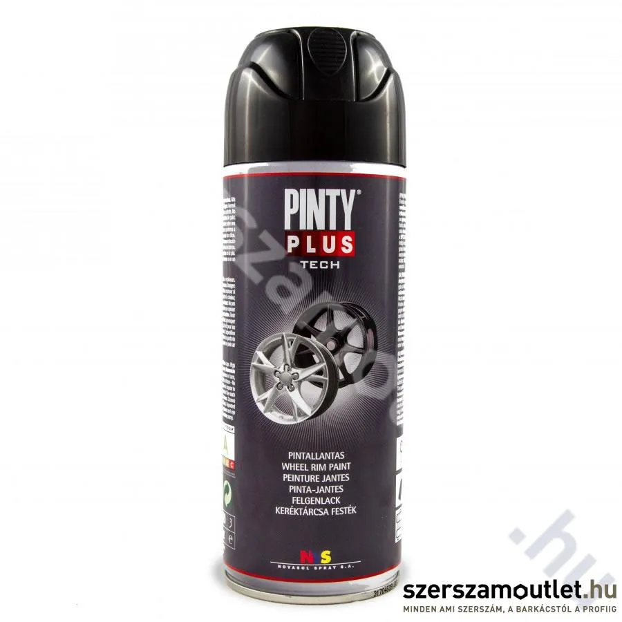 PINTY PLUS Auto Keréktárcsa spray 400ml, (Fekete/Black) (736)
