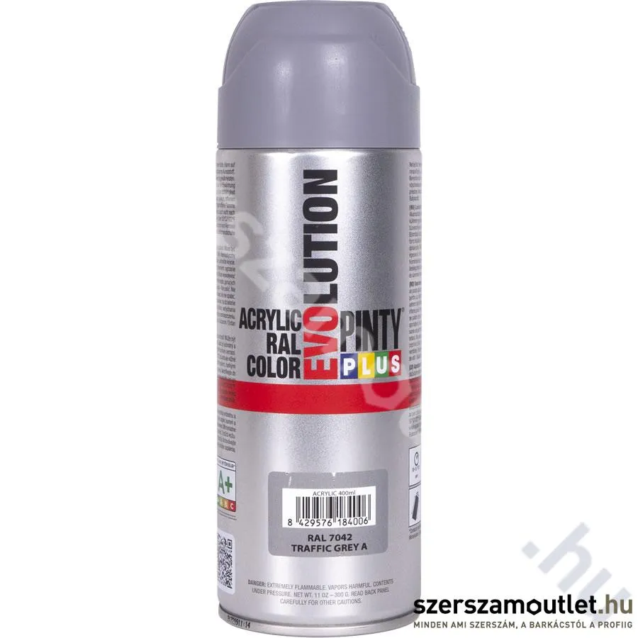 PINTY PLUS EVO Akril spray 400ml, RAL 7042 (Közlekedési szürke A/Traffic grey A) (596)