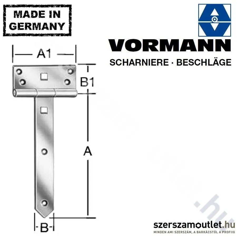 VORMANN T-kapupánt 250x33mm