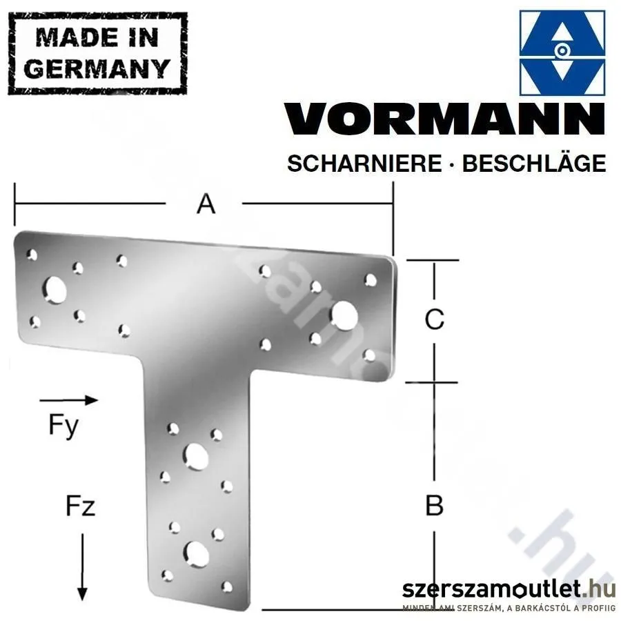 VORMANN T-lemez 80x68x38mm (70995)