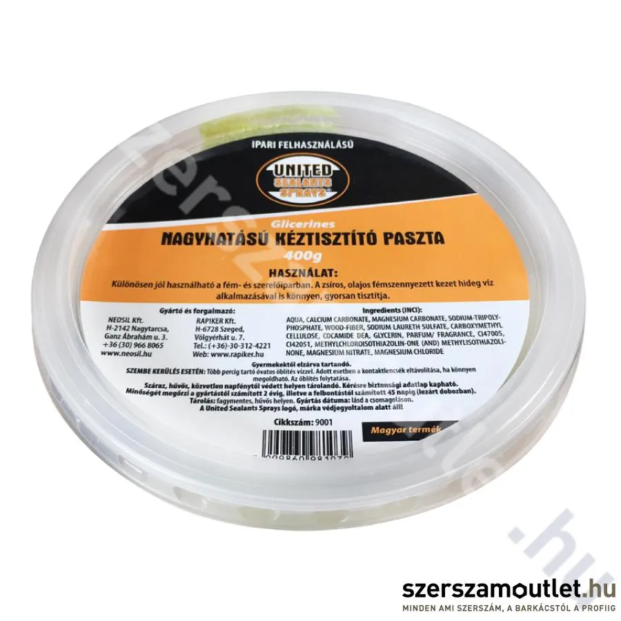 UNITED SEALANTS Nagyhatású kéztisztító paszta 400g (US9001)